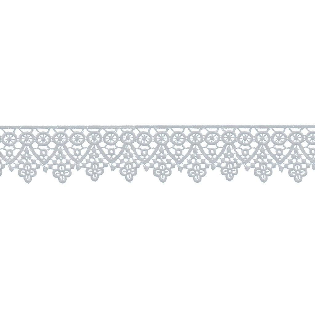 Crown Edge Venice Lace Trim 2in White