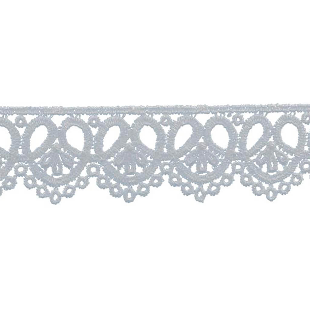 Trifoil Edge Venice Lace Trim 1-3/8in White