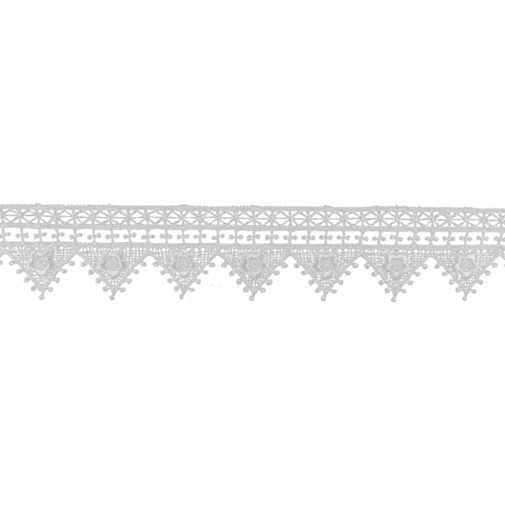 Tudor Rose Edged Trim 1-3/8in White