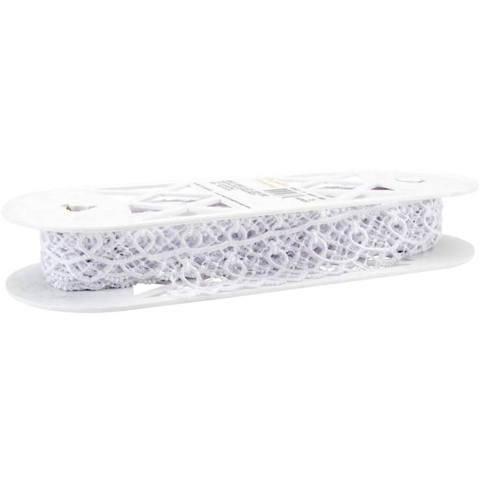 Loop Edge Venice Lace Trim 1-3/8in White