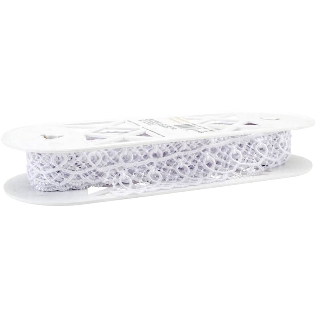 Loop Edge Venice Lace Trim 1-3/8in White