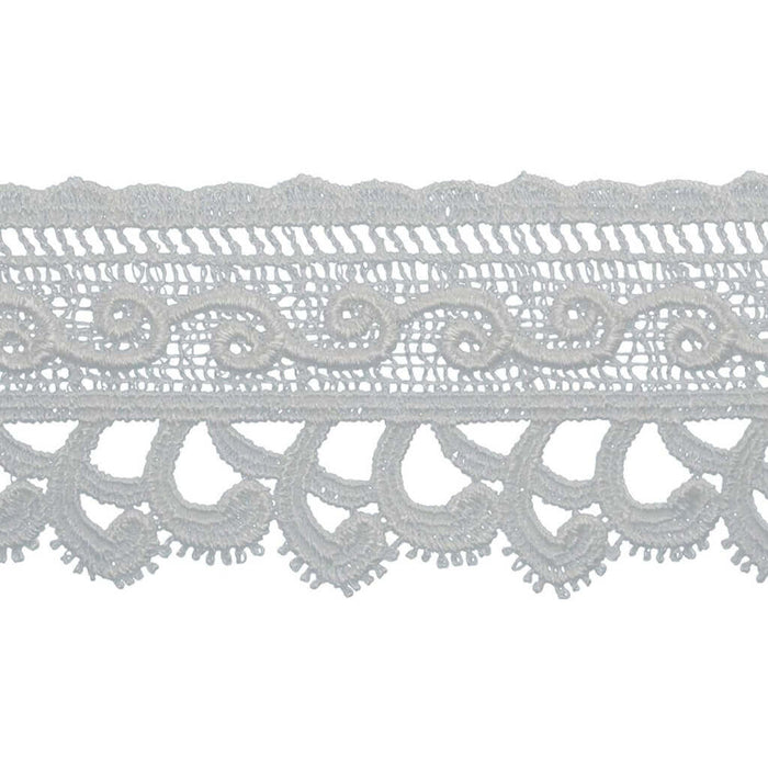Art Nouveau Edge Venice Lace Trim 2in White