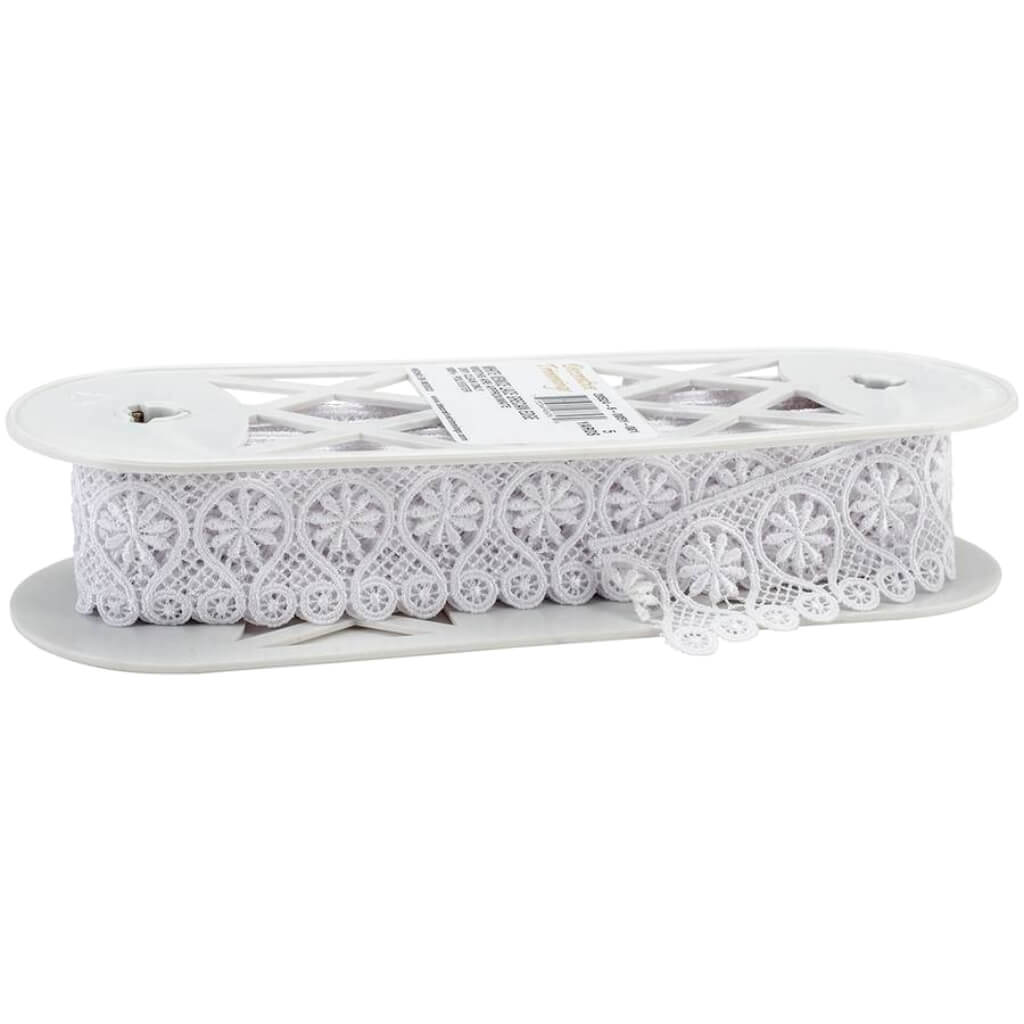 Grecian Edge Venice Lace Trim 1-7/8in White