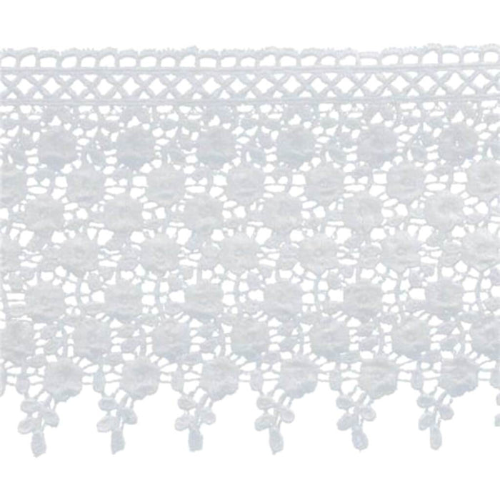 Rose Of Sharon Edge Venice Lace Trim 6-1/8in White