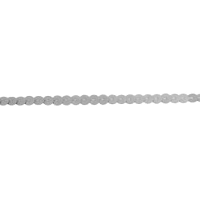 Single Slung Sequin Trim 1/4in Silver