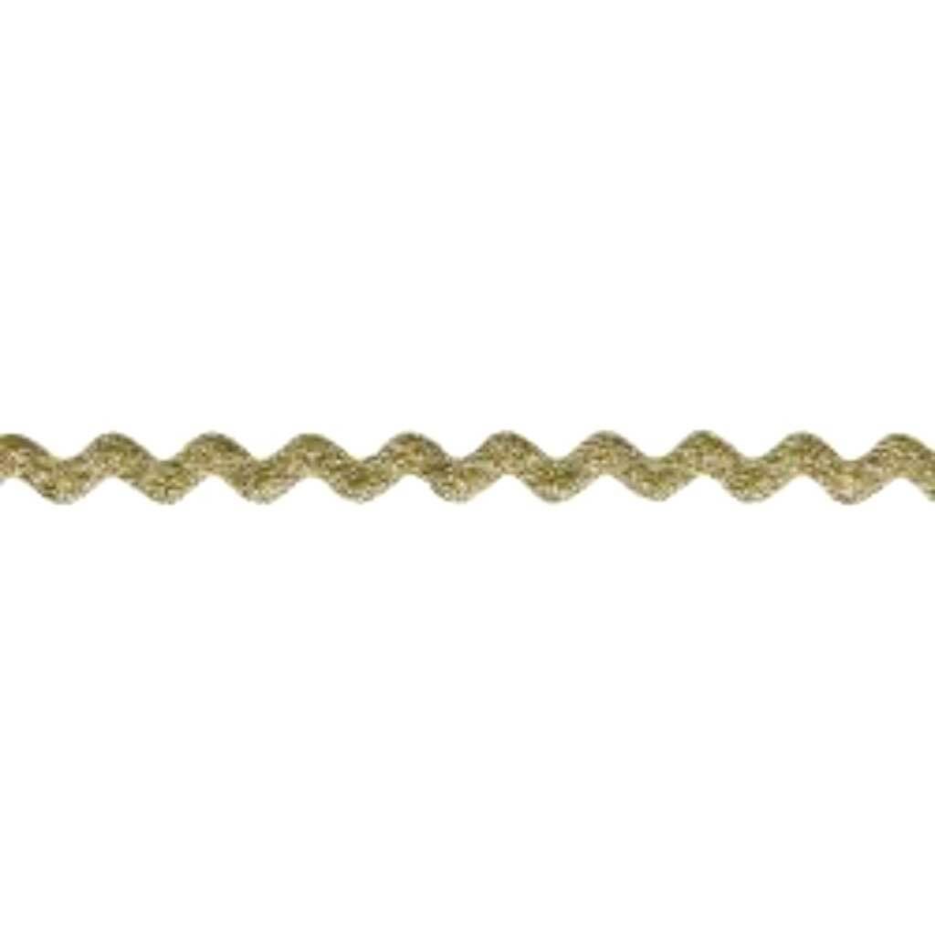 Deco Trims Metallic Rick Rack Trim 7/8in x 18yd Gold