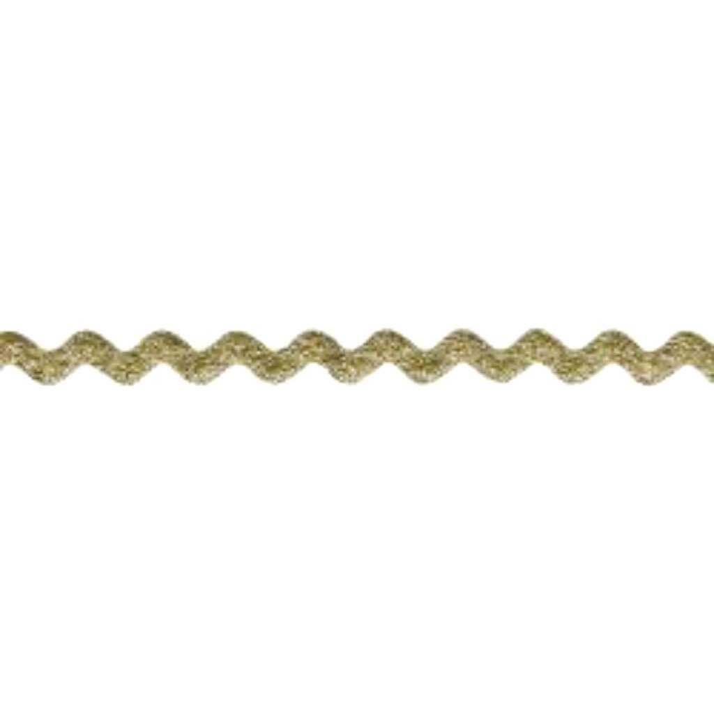 Deco Trims Metallic Rick Rack Trim 7/8in x 18yd Gold