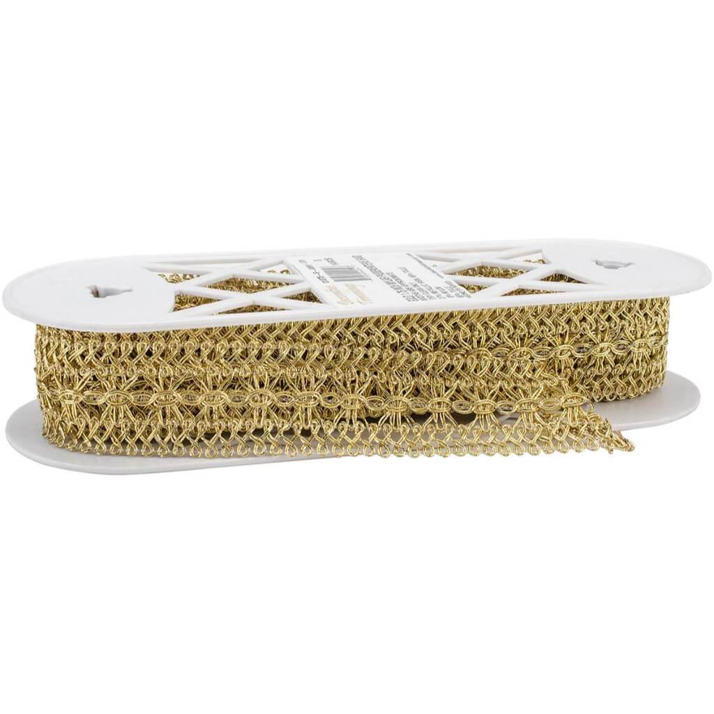 Mylar Passementerie Band Trim 1-3/4in Gold