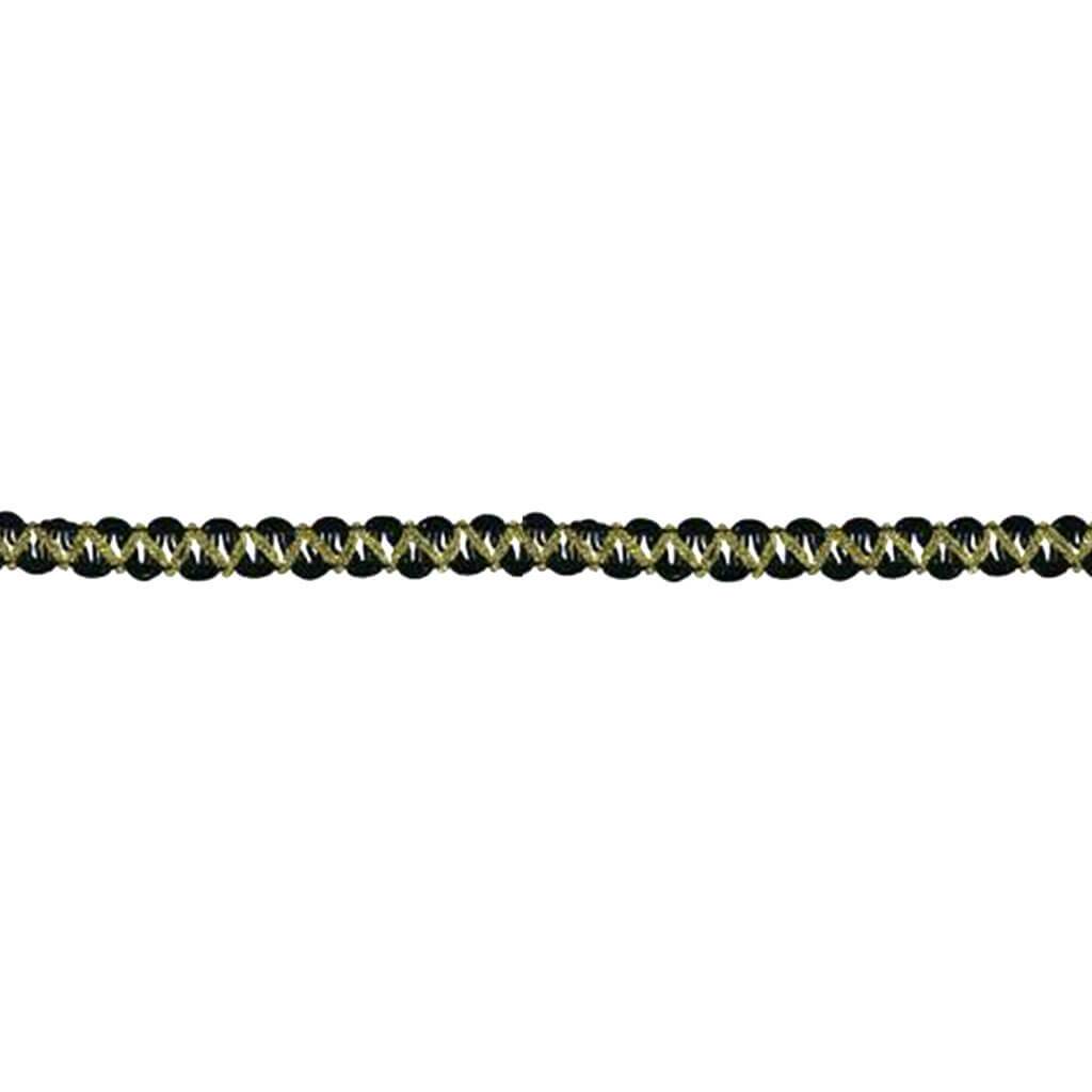 Metallic Novelty Braid Trim 5/8in Black/Gold