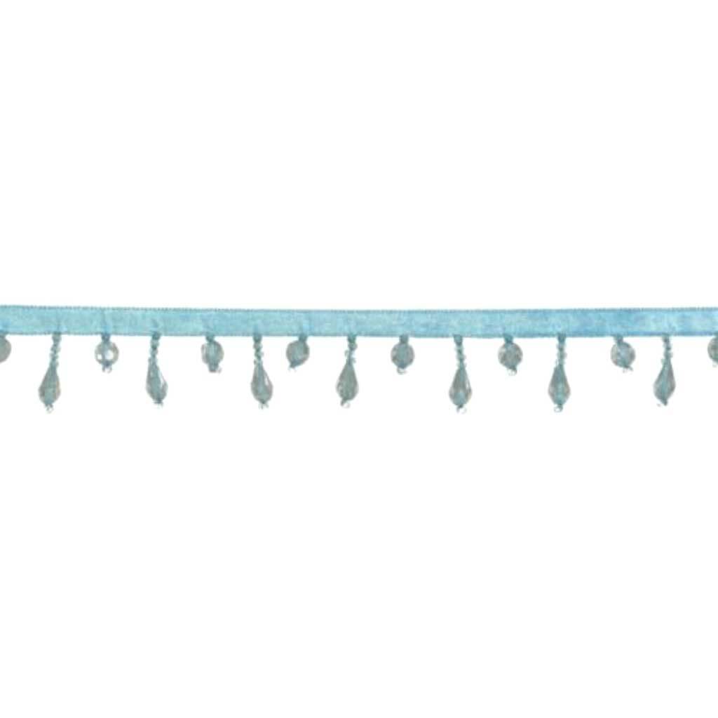 Beaded Fringe Trim 1in Royal