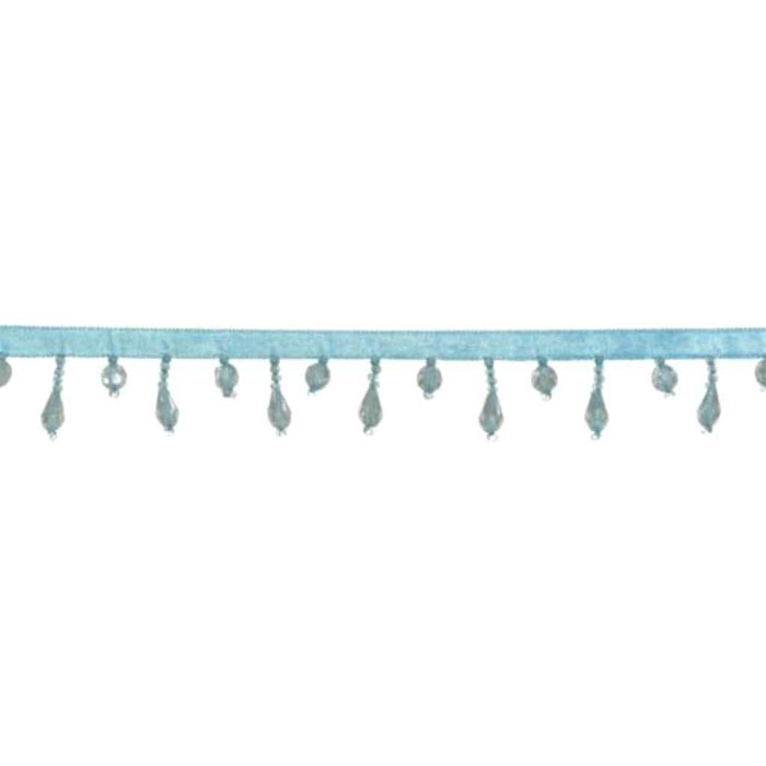 Beaded Fringe Trim 1in Royal