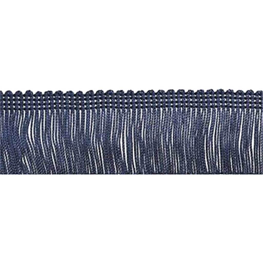 Chainette Fringe Trim 4in Navy