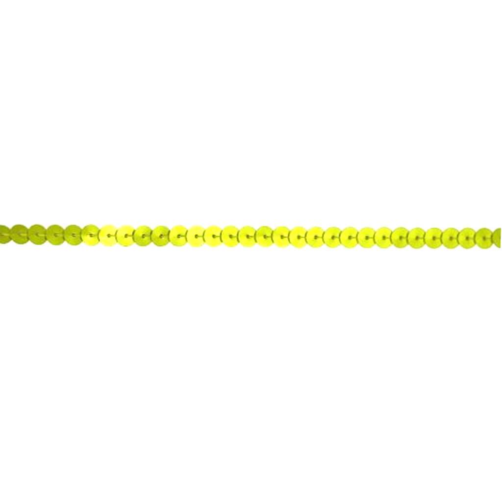 Single Slung Sequin Trim 1/4in Lime