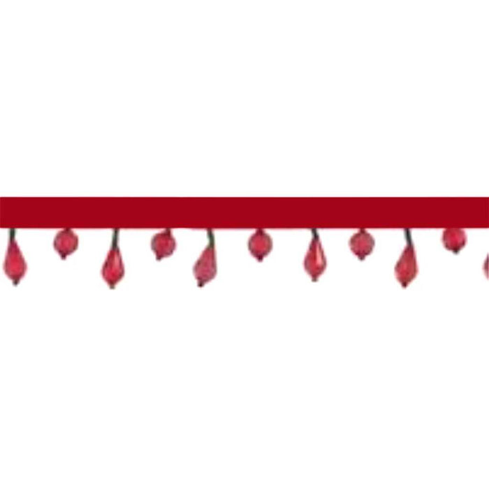 Beaded Fringe Trim 1in Fuchsia