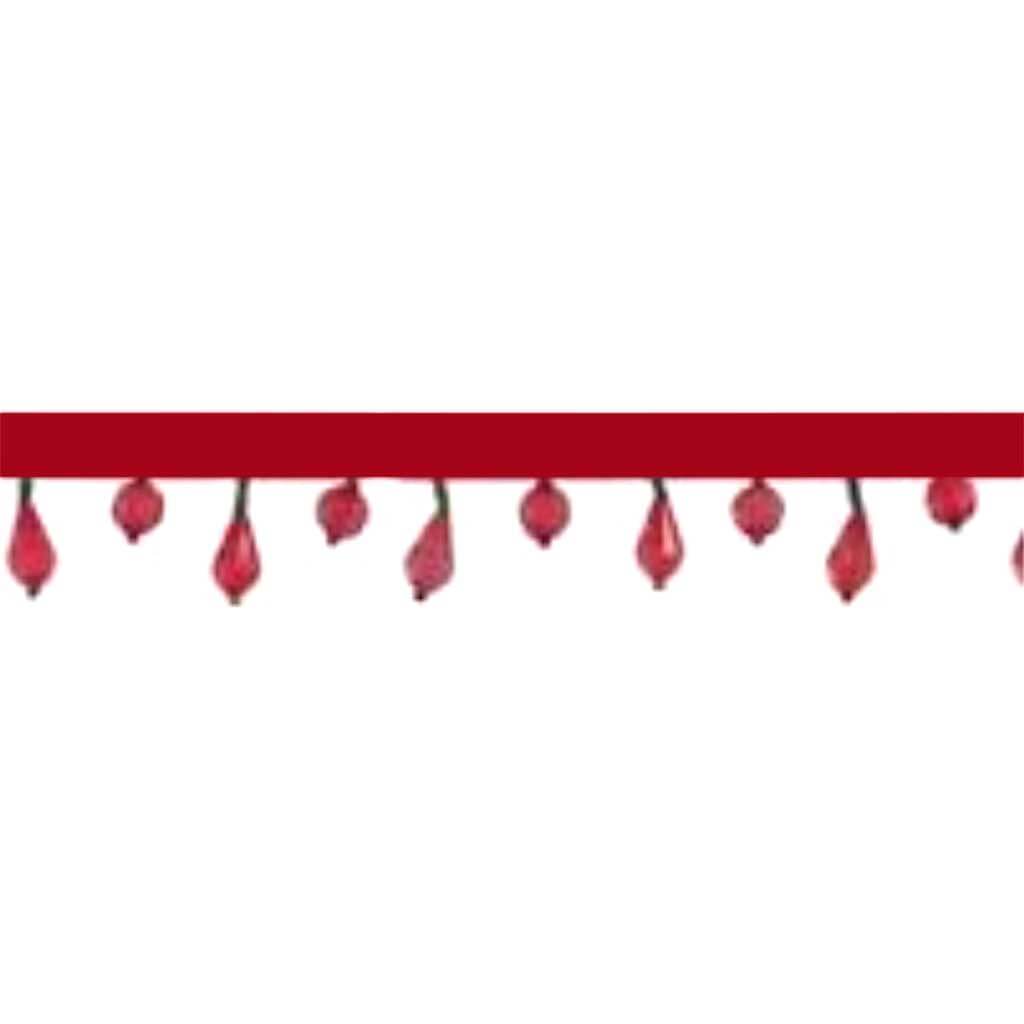 Beaded Fringe Trim 1in Fuchsia