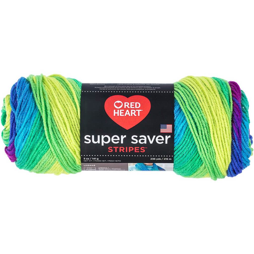 Red Heart Super Saver Yarn Parrot Stripe