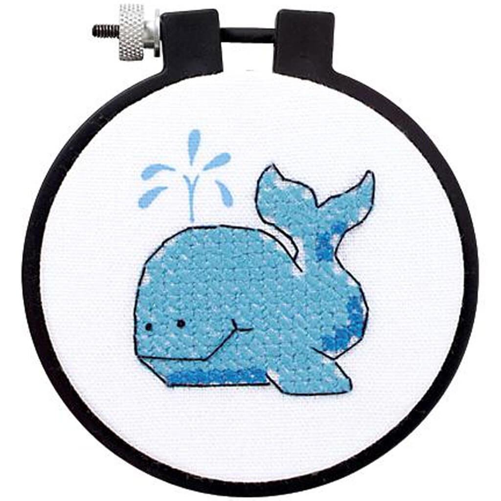 Dimensions/Learn-A-Craft Stamped Cross Stitch Kit 3in Round The Whale