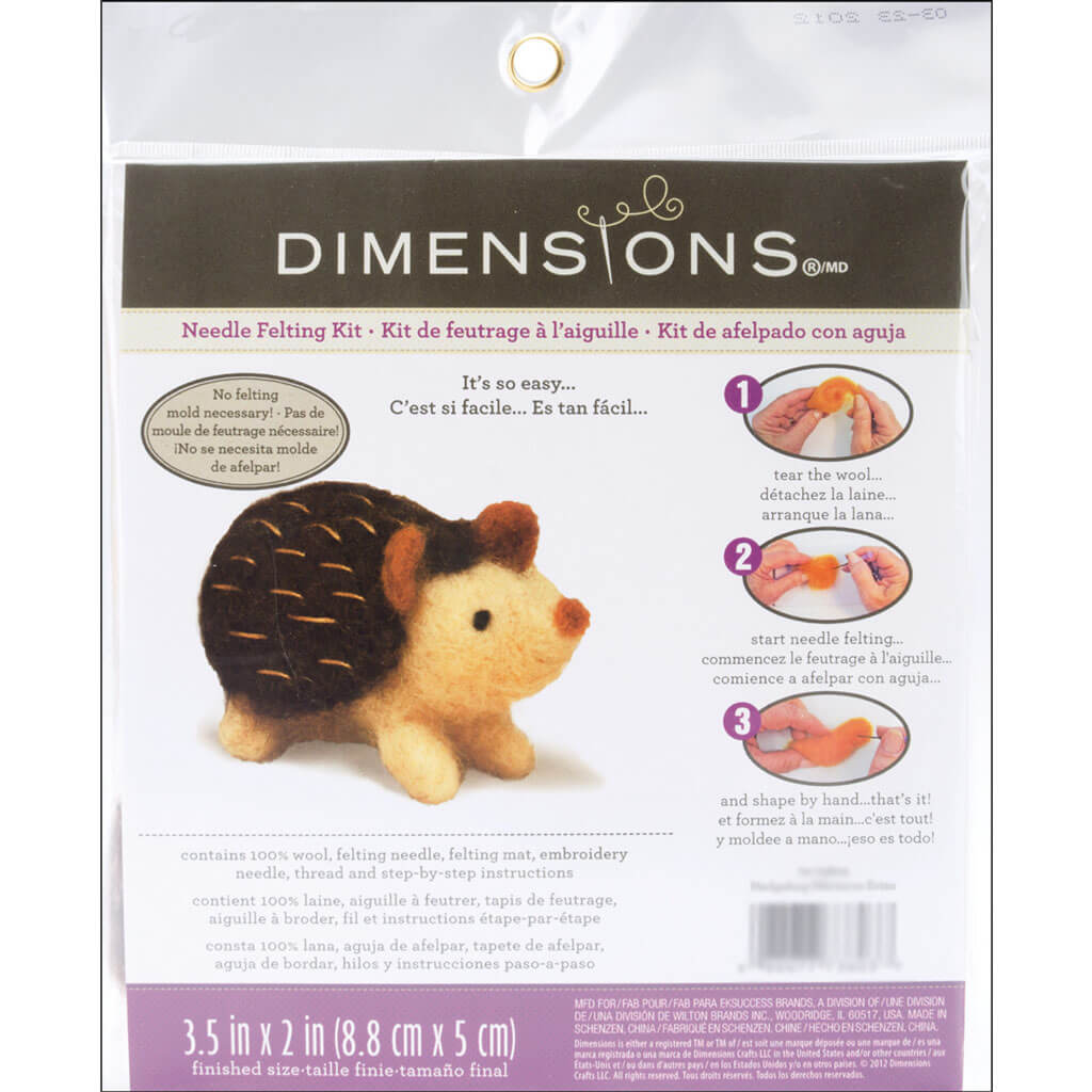 Dimensions Feltworks Needle Felting Kit Hedgehog