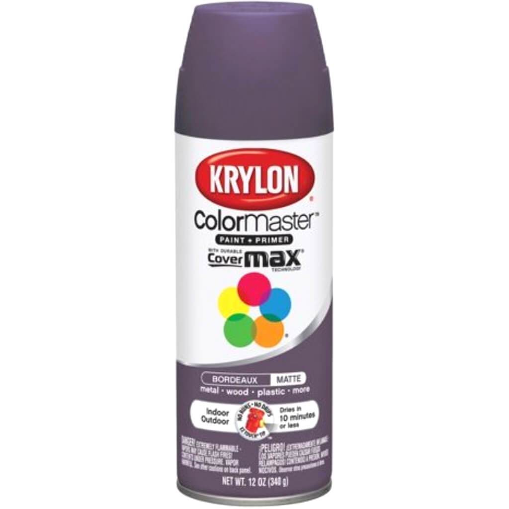 Colormaster Indoor/Outdoor Aerosol Paint 12oz Bordeaux Matte