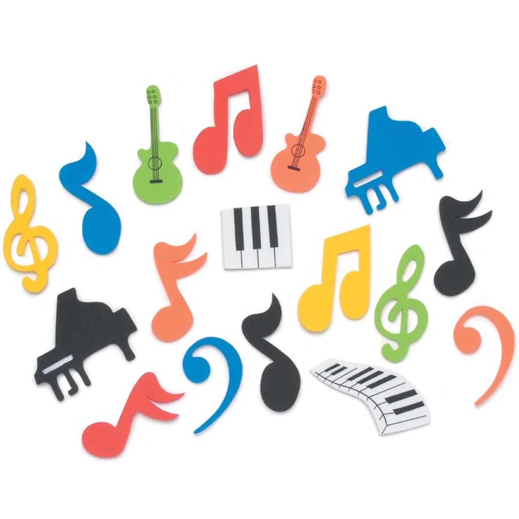 FOAM STICKER MUSIC 45PCS 