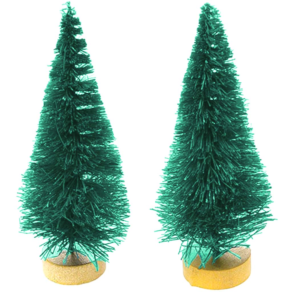 Sisal Tree Green with Frost 3 Inches 2pcs 