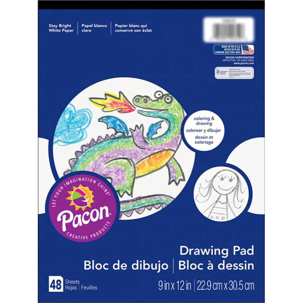 Drawing Pad Art Street 9in x 12in White