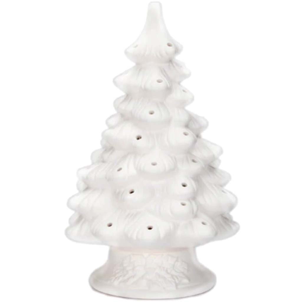 Ceramic Christmas Tree Unfinished 7.25 x 11.5 inches 