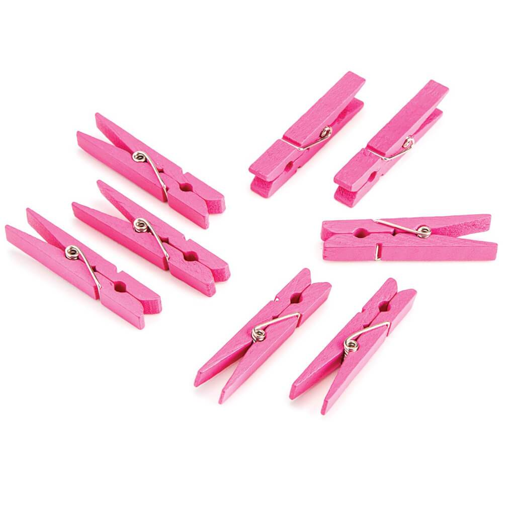 CLOTHESPINS FUSCHIA MED 30 CT 