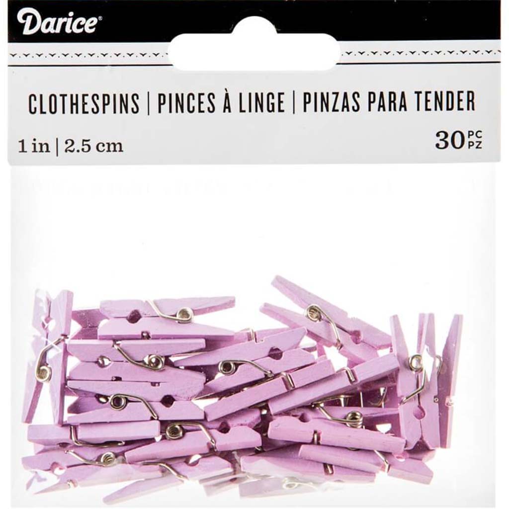 CLOTHESPINS SM 30 PC LAVENDER 