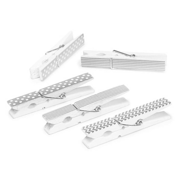 CLOTHESPINS PRINT LG 12CT SILVER 