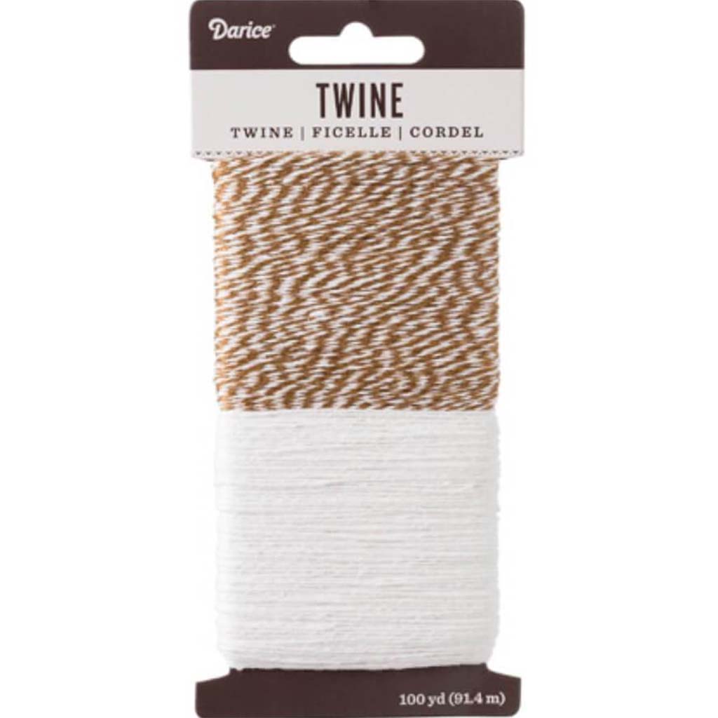 TWINE WALNUT WHITE COMBO 100YD 