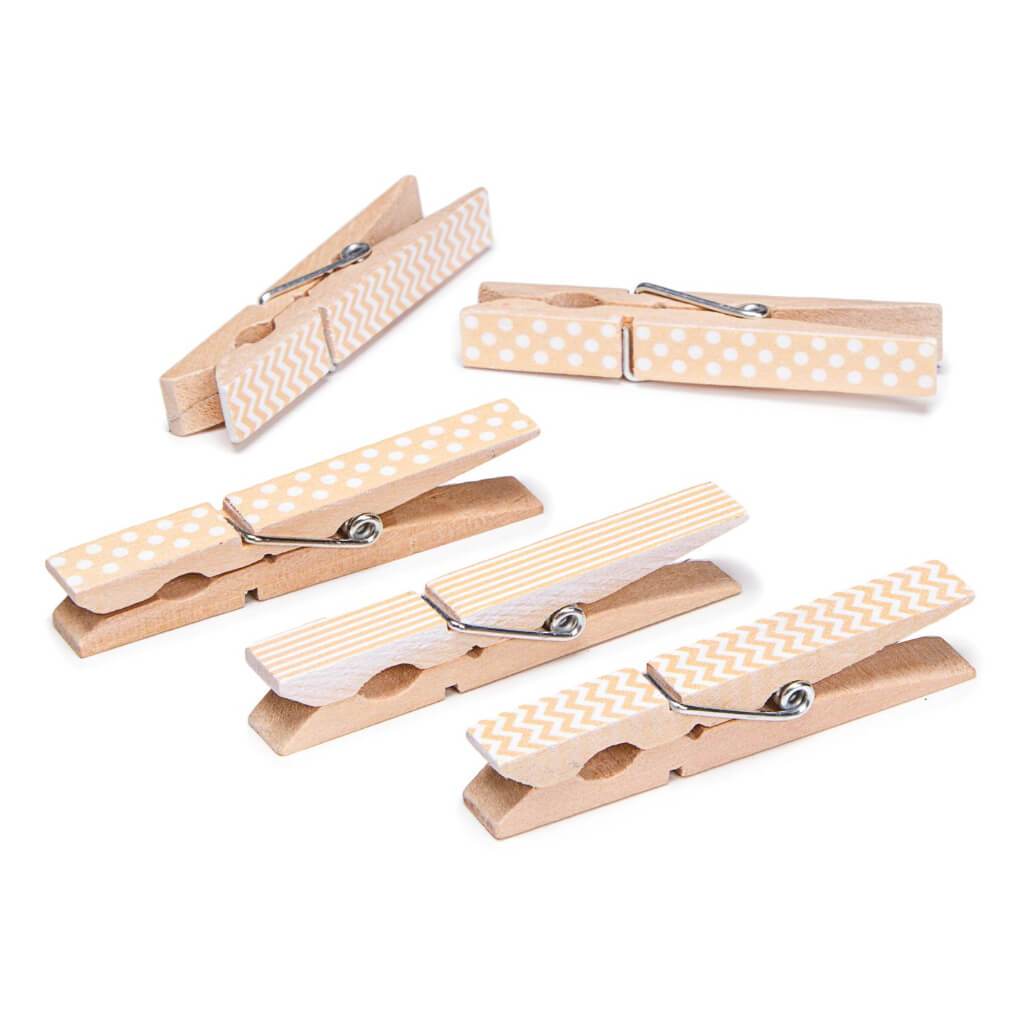 CLOTHESPINS PRINT LG 12 PC NATURAL 