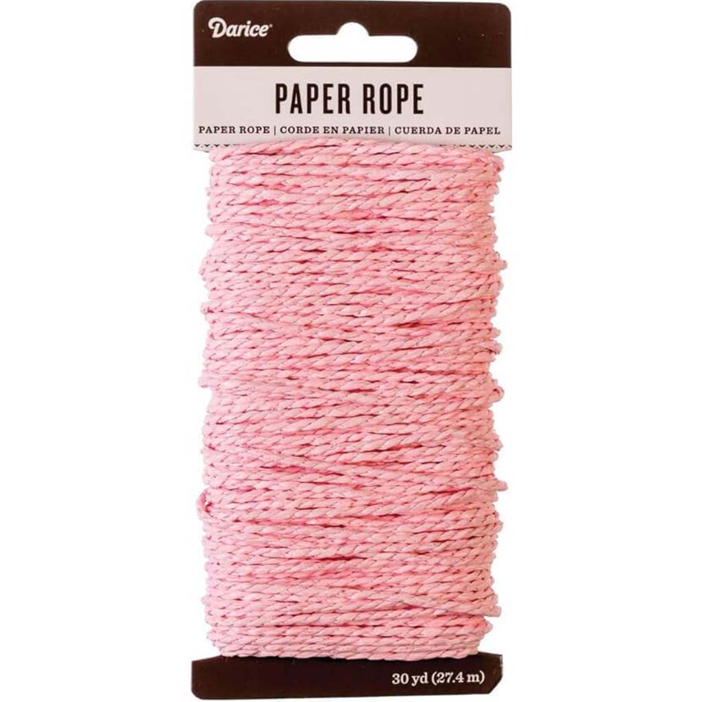 PAPER ROPE LT PINK 30YD 