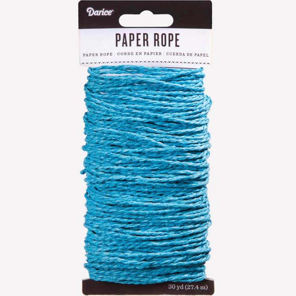 PAPER ROPE LT AQUA 30YD 