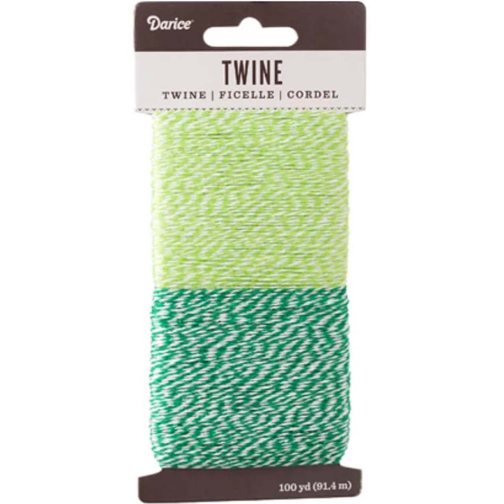 Two-Tone Baker&#39;s Twine Combo: Green &amp; Lime Green, 100 yards 