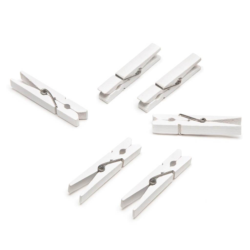 CLOTHESPINS WHITE MED 30 CT 