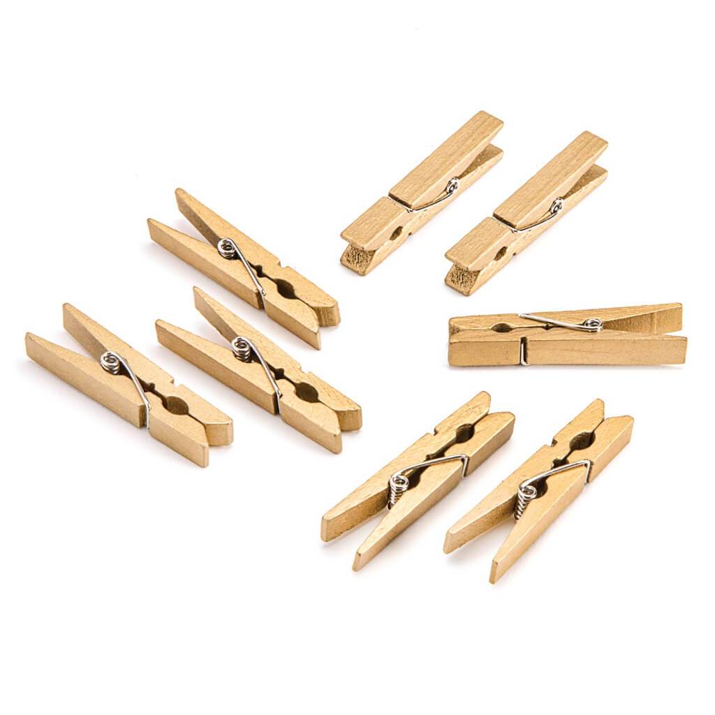 CLOTHESPINS GOLD MED 30 CT 