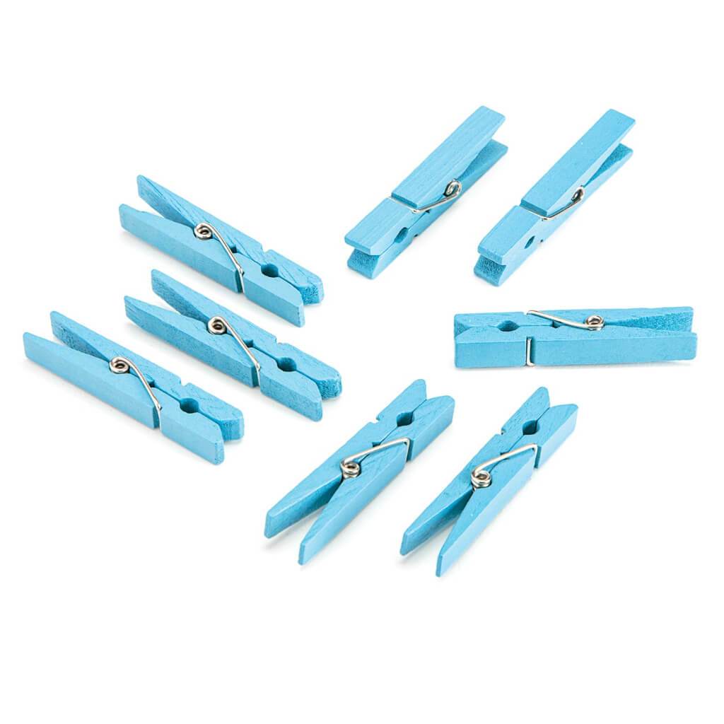 CLOTHESPINS LT BLUE MED 30 CT 