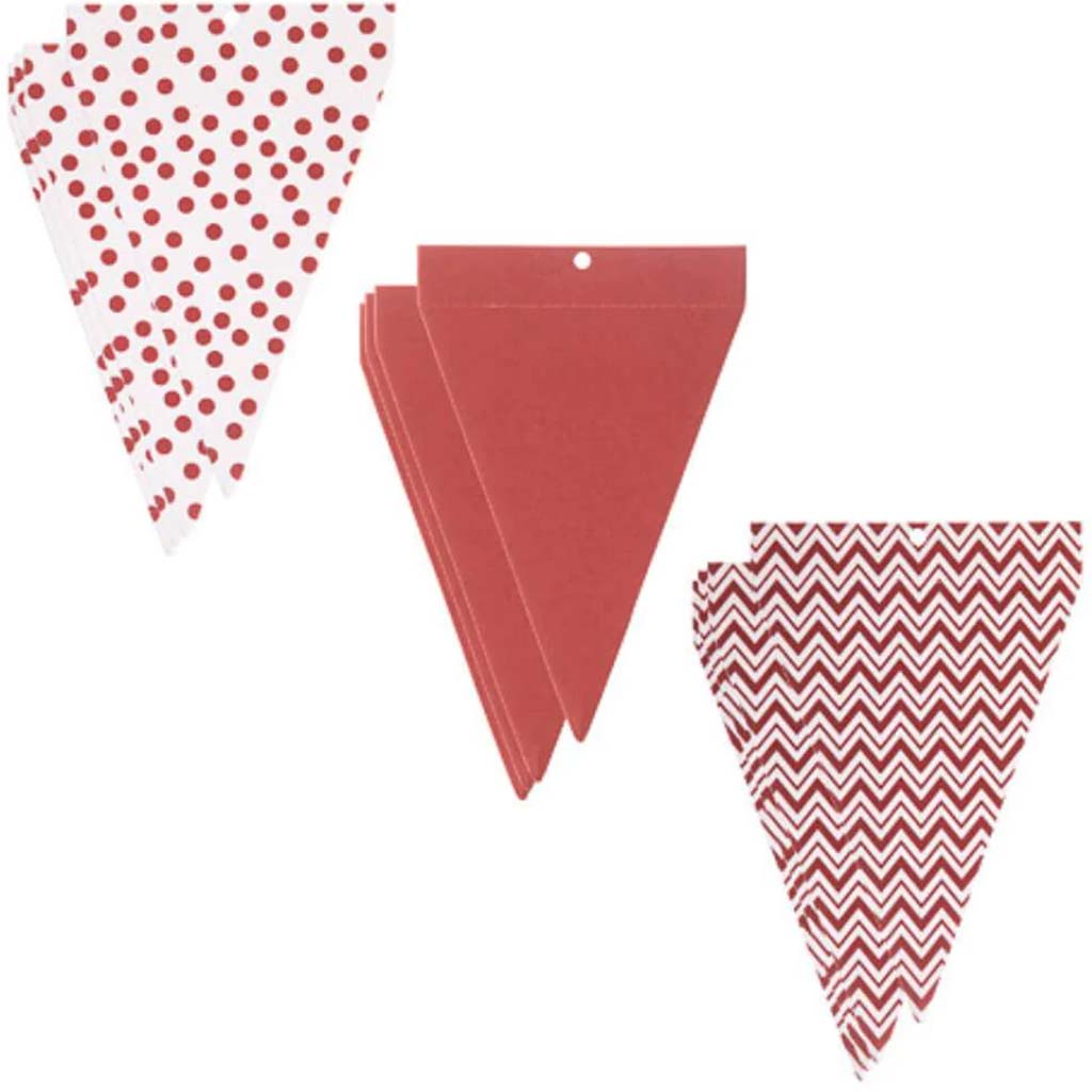 Patterned Red Banner Paper Pad: 5.5 x 7.38 inches, 24 pieces 