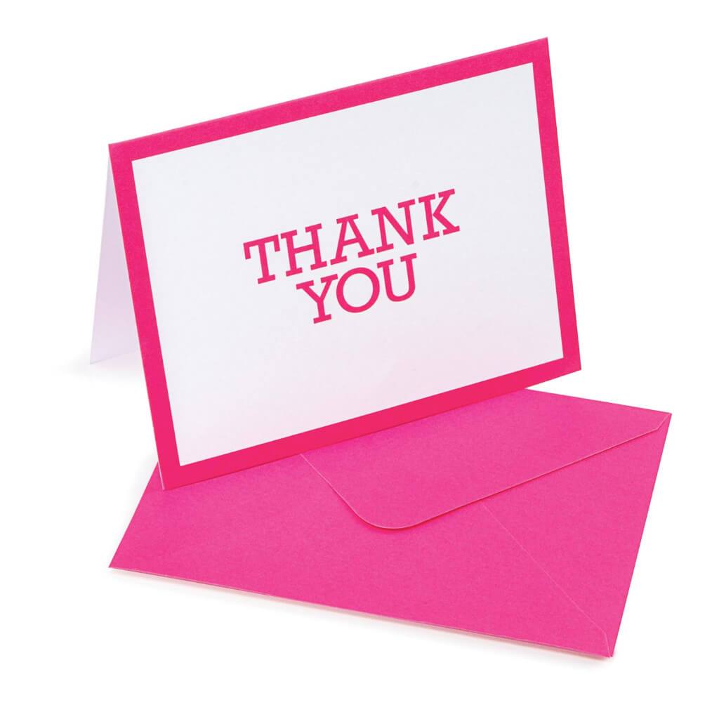 CARD A2 THANK YOU FUSCHIA 