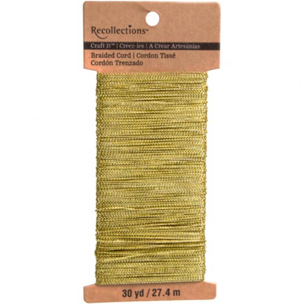 CORD BRAIDED 30YDS 1MM GOLD 