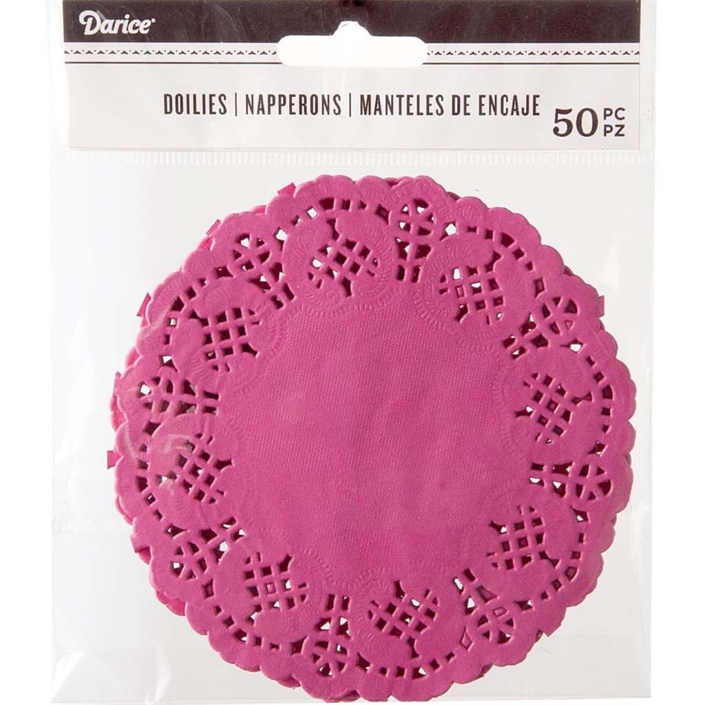 DOILIES 50CT FUSCHIA 