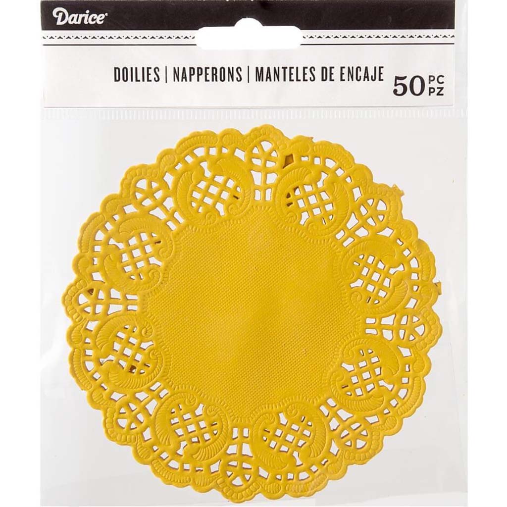 DOILIES 50CT YELLOW 