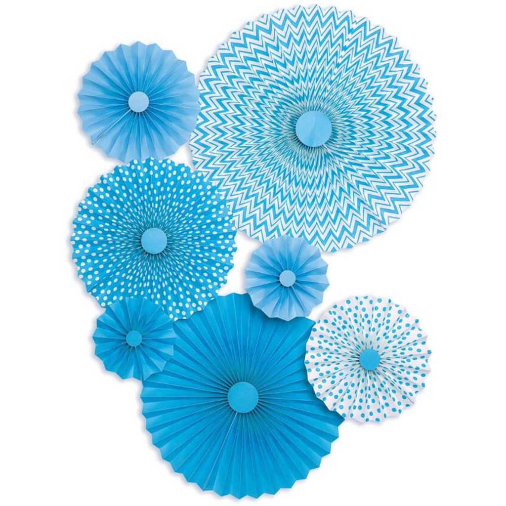 ROSETTES DECOR LT BLUE 