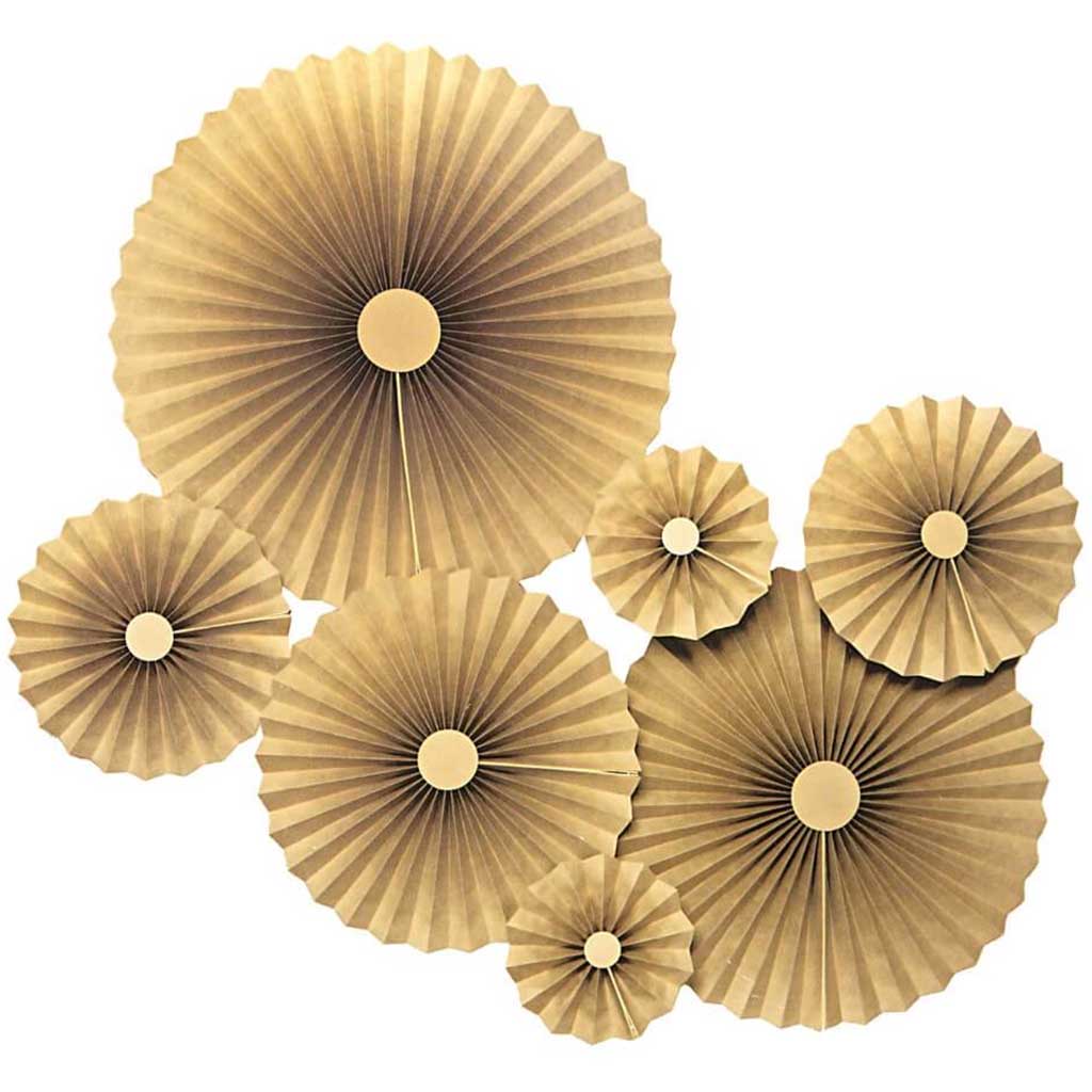 ROSETTES DECOR PRINT GOLD 