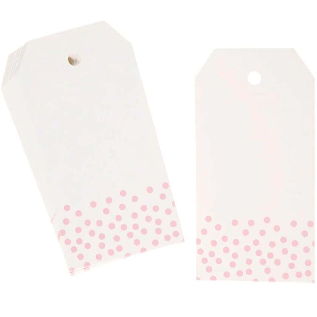 TAGS PPR 20CT PRINTED PINK 