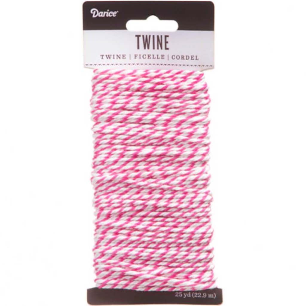 TWINE DBL COLOR FUSCHIA 25YD 