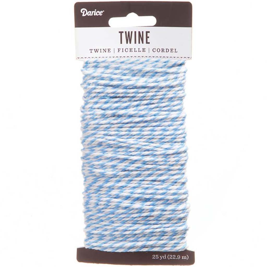 TWINE DBL COLOR LT BLUE 25YD 