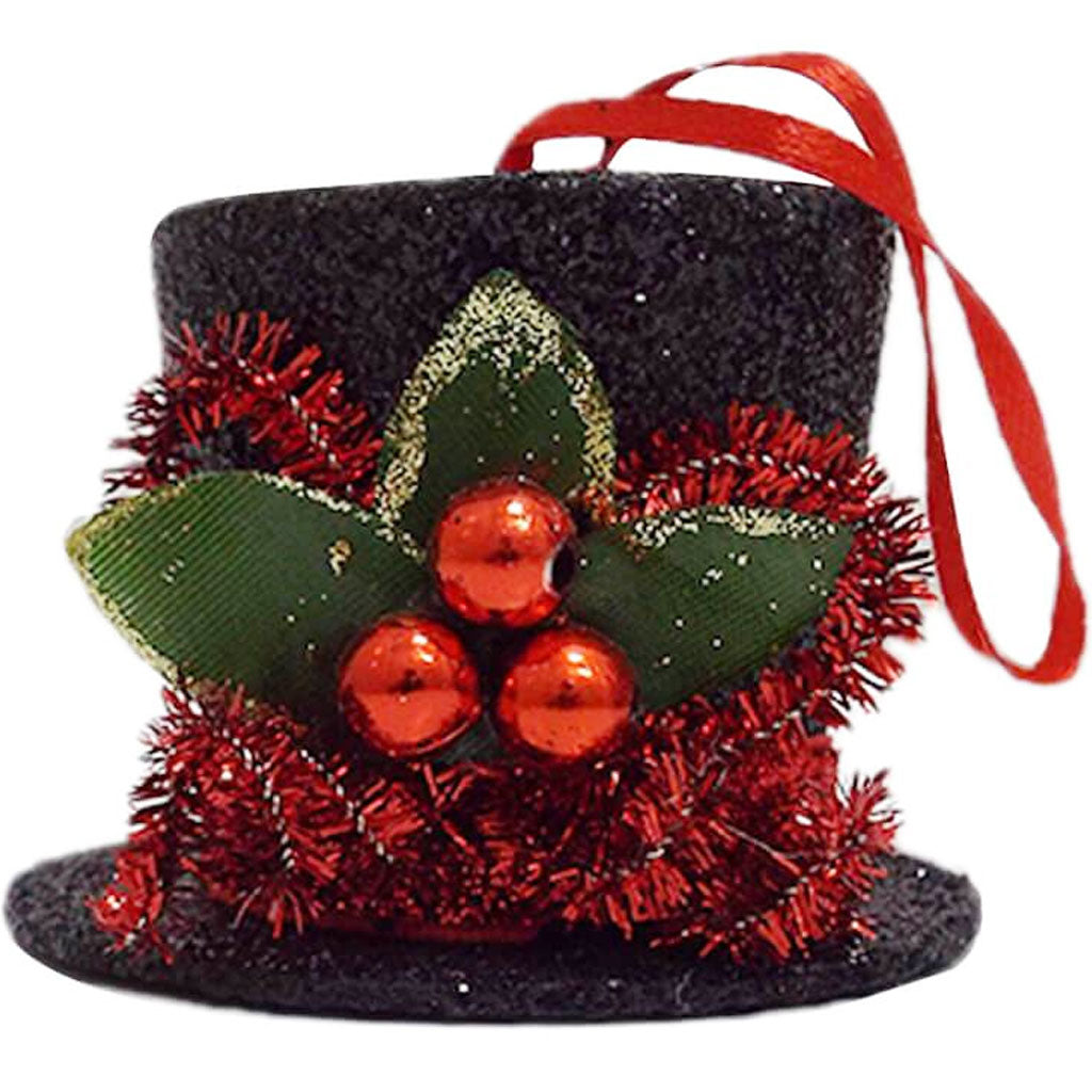 ORNAMENT SNOWMAN HAT 2AST 3IN