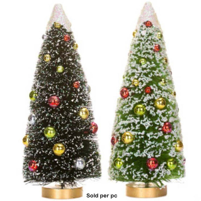 Mini Christmas Tree with Snow & Beads 